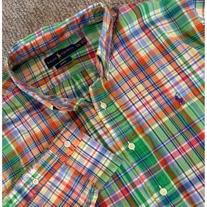 Polo Ralph Lauren Men's Slim Fit Colorful Plaid Button Up Long Sleeve Shirt XXL